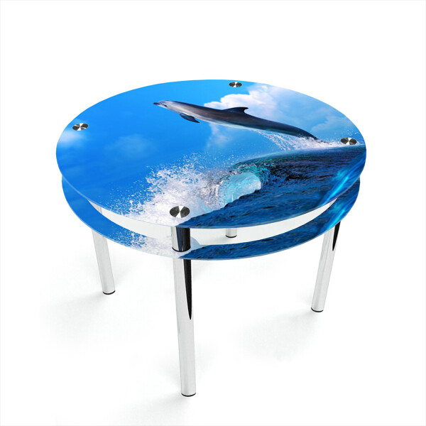 

Стол БЦ-стол Круглый с проходящей полкой Dolphin (700 x 700 x 750)