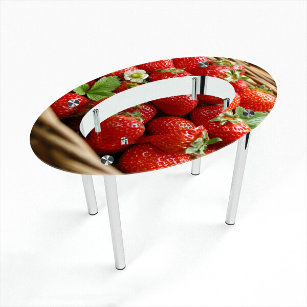 

Стол БЦ-стол Овальный с полкой Strawberry (750 x 1200 x 750)