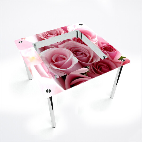 

Стол БЦ-стол Квадратный с полкой Pink Roses (1100 x 1100 x 750)