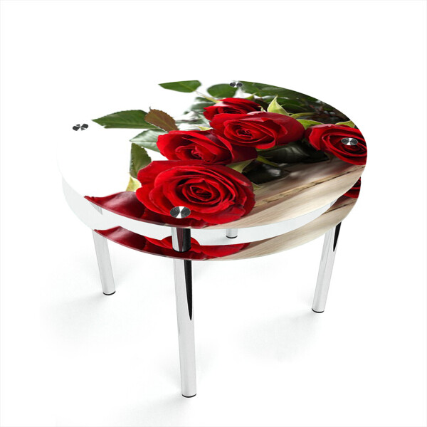 

Стол БЦ-стол Круглый с проходящей полкой Red Roses (900 x 900 x 750)