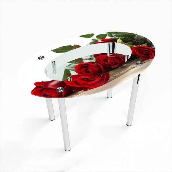

Стол БЦ-стол Овальный с полкой Red Roses (850 x 1300 x 750)