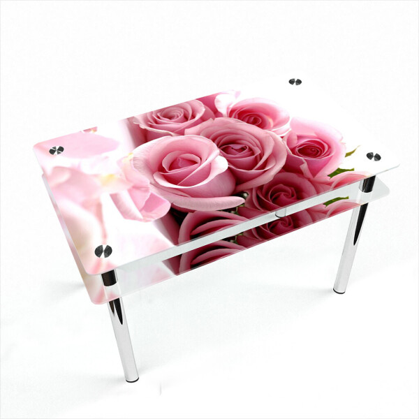 

Стол БЦ-стол Прямоугольный с проходящей полкой Pink Roses (750 x 1200 x 750)