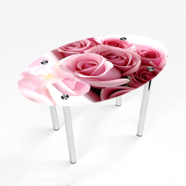 

Стол БЦ-стол Овальный Pink Roses (850 x 1300 x 750)