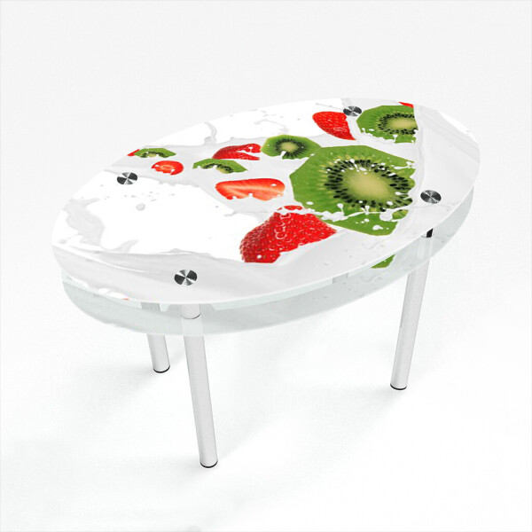 

Стол БЦ-стол Овальный с проходящей полкой Fruit&Milk (750 x 1200 x 750)