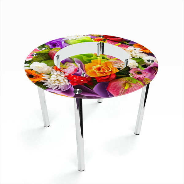 

Стол БЦ-стол Круглый с полкой Flowers Эко (700 x 700 x 750)