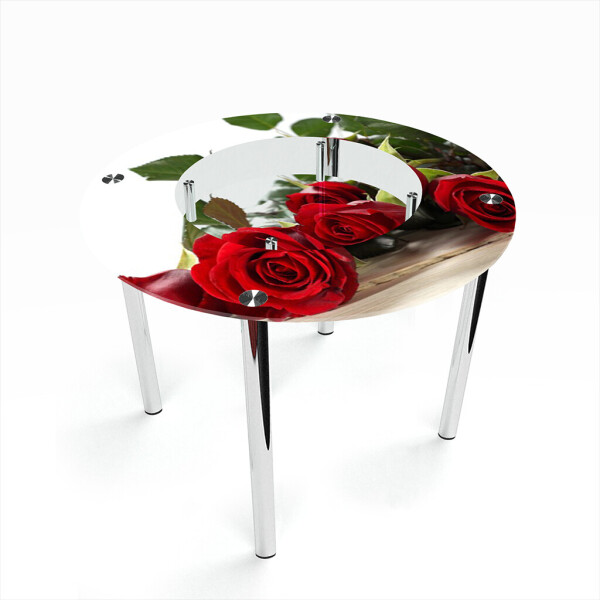 

Стол БЦ-стол Круглый с полкой Red Roses (1100 x 1100 x 750)
