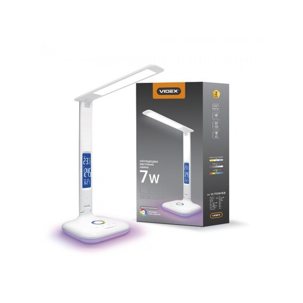 

Настольная светодиодная лампа с сенсорным управлением Videx 7W 3000-5500K 220V (VL-TF05W-RGB)