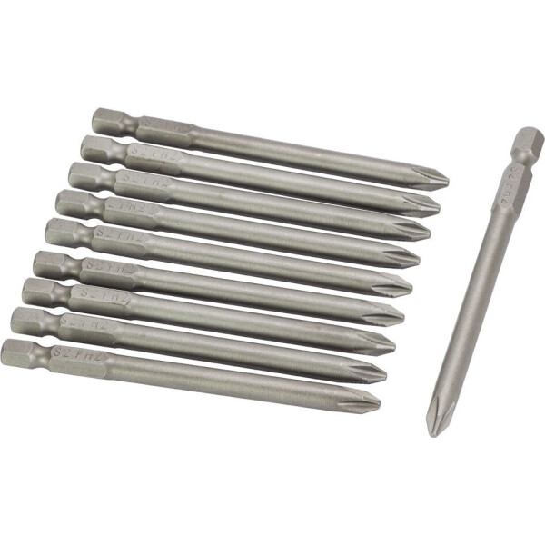 

Набор бит Sigma PН2×90 мм 1/4" 10 шт. S2 (блистер) (4010241)