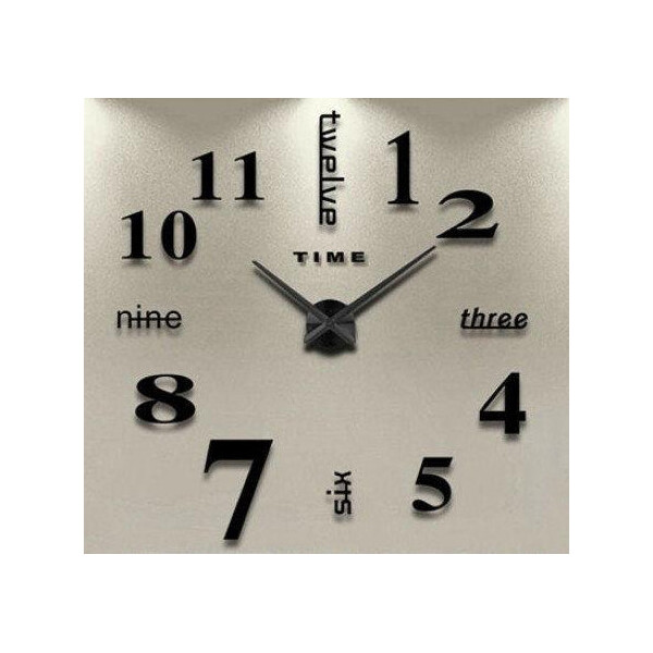 

Часы настенные 3D наклейки "DIY CLOCK" от 60 до 90см Black (ZH520-B)