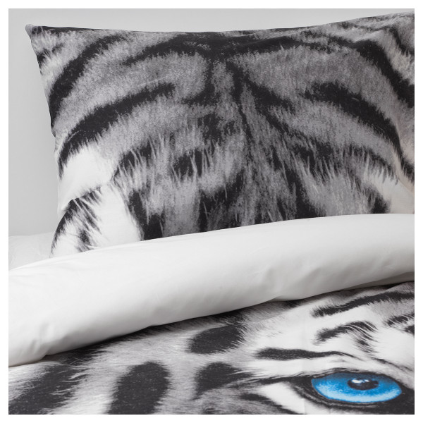 

IKEA URSKOG 150x200/50x60 см с рисунком тигра серый (703.938.53)