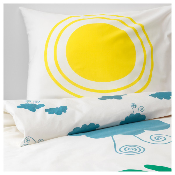 

IKEA DJUNGELSKOG 150x200/50x60 см с рисунком зверюшки облака (203.937.18)