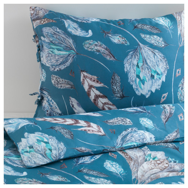 

IKEA KRYDDSALVIA 150x200 см синий с принтом (204.309.71)