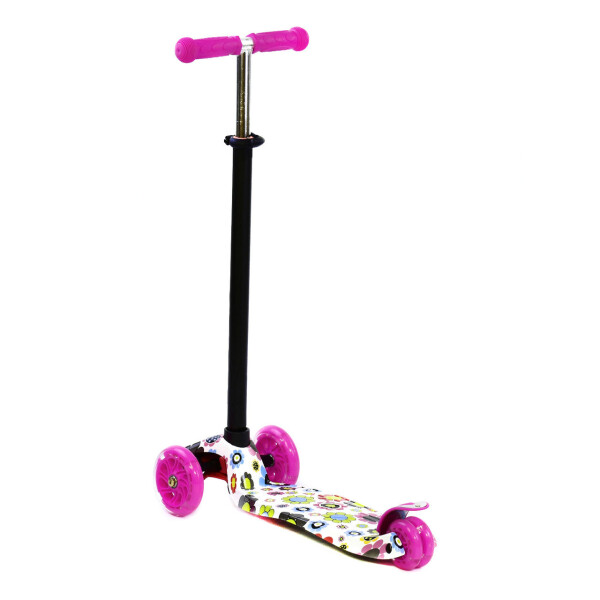 

Самокат MAXI Best Scooter 3 колеса свет 50кг Цветочки (А 24651 /5546743)