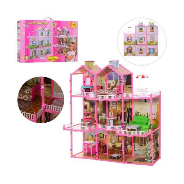 

Игровой кукольный домик для барби FASHION DOLL HOUSE 109 см свет (6992)