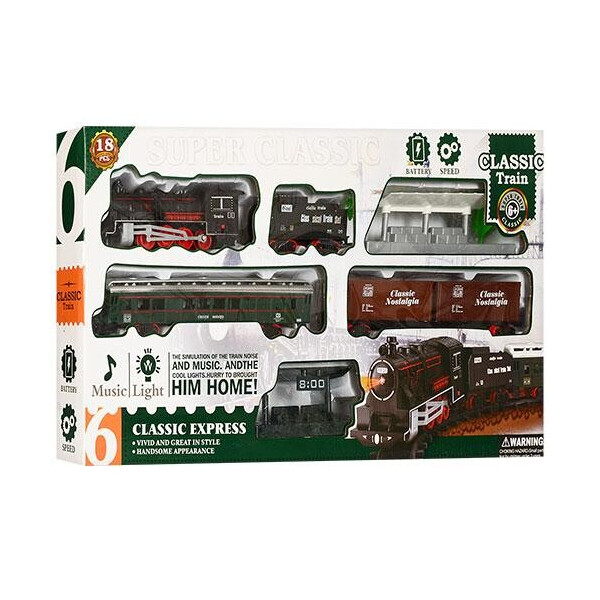 

Железная дорога Метр+ CLASSIC TRAIN со звуком и светом (814-2)