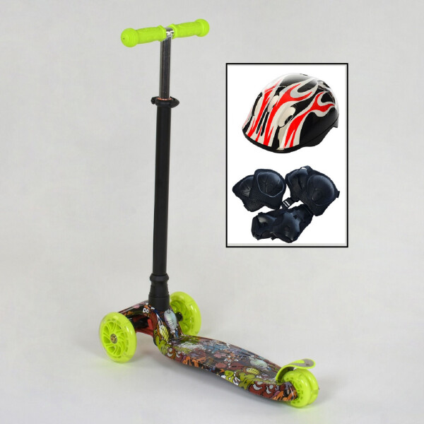 

Самокат MAXI Best Scooter 4 колеса свет 60кг Зеленый с защитой от 2 лет (113-87249)