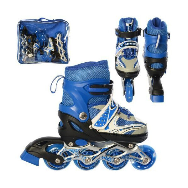 

Роликовые коньки раздвижные Sportline размер 28-33 Синие (327454537)