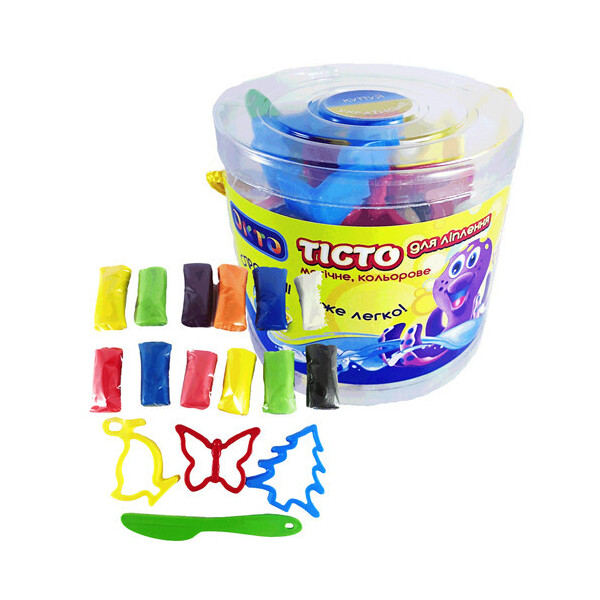 

Набор для лепки 10 цветов+формочки (в ПВХ тубусе) LOVIN`DO 31000