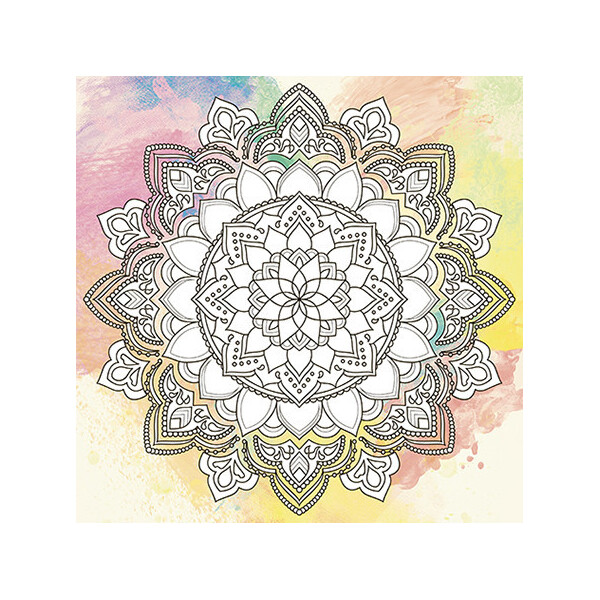 

Живопись по контуру. Дзен Антистресс раскраска. "Мандала благополучия" (палитра янтарь) 25*25 DZ629