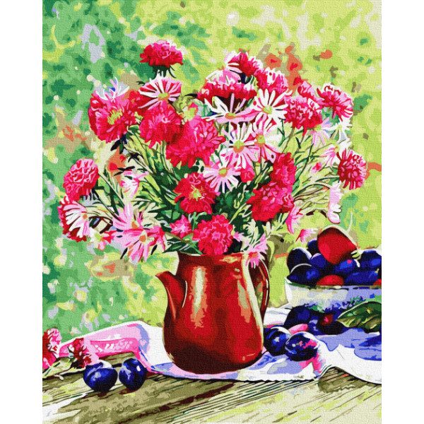 

Картина по номерам. Rainbow Art "Цветы и сливы" GX34321-RA