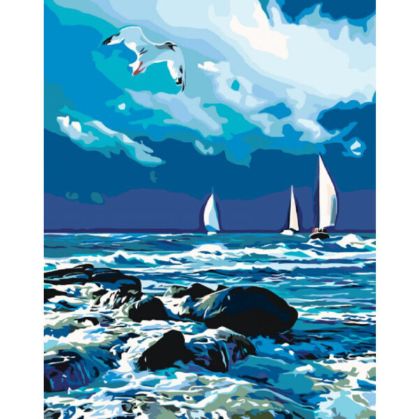 

Картина по номерам "Бурное море" 40*50 см KHO2747