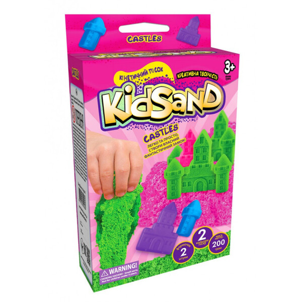 

Набір креативної творчості "Кінетичний пісок"KidSand" коробка міні 200 г укр (16) KS-05-01U