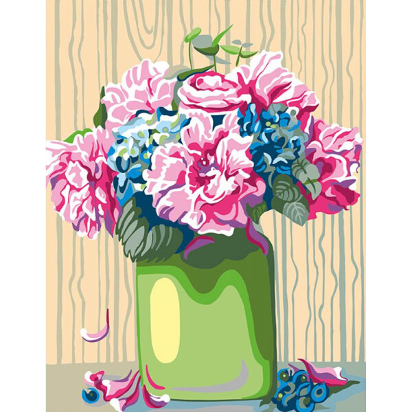 

Картина по номерам. Rosa "Пионы" 35х45см N0001370