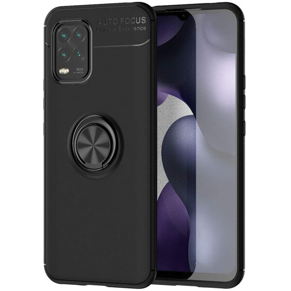 

Чехол Deen ColorRing NEW под магнитный держатель для Xiaomi Mi 10 Lite Черный / Черный