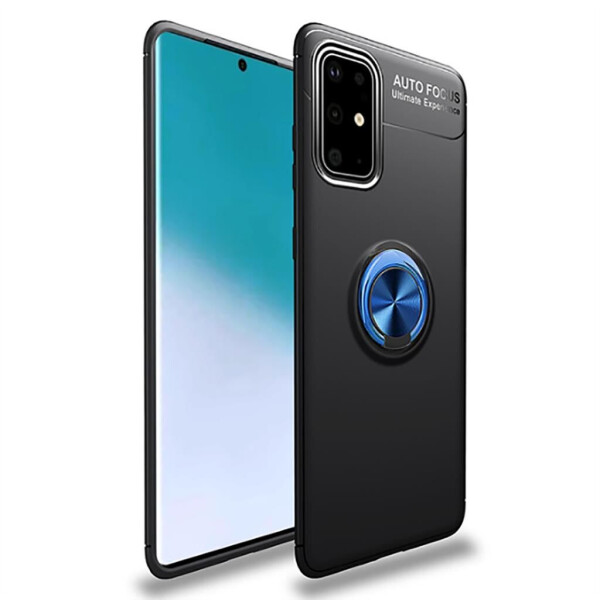 

Чехол Deen ColorRing NEW под магнитный держатель для Samsung Galaxy A51 Черный / Синий