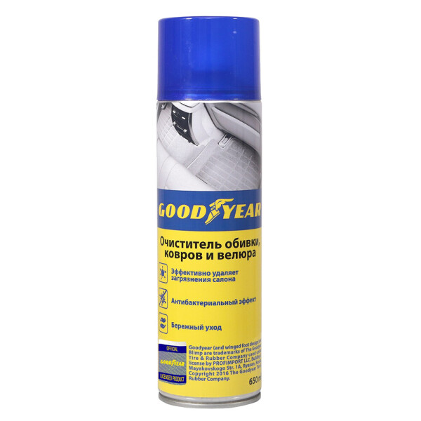 

Очиститель обивки, ковров и велюра Goodyear 650 мл (GY000711)