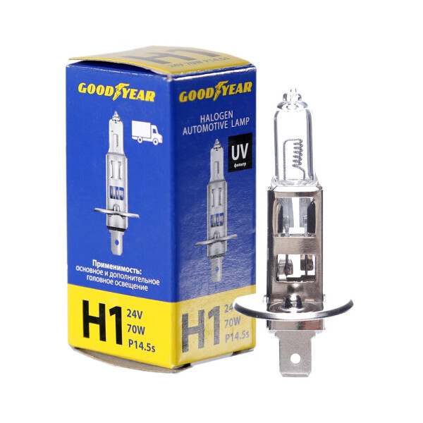 

Лампа автомобильная галогенная Goodyear H1 24V 70W P14.5s