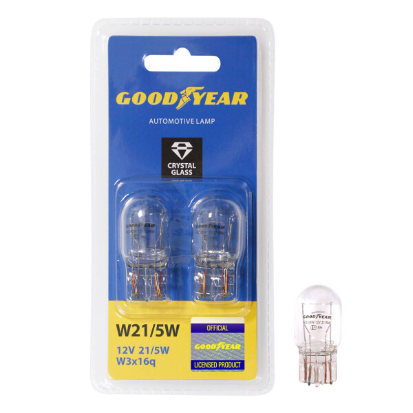 

Лампа накаливания автомобильная Goodyear W21/5W 12V 21/5W W3x16q (блистер: 2 шт.)
