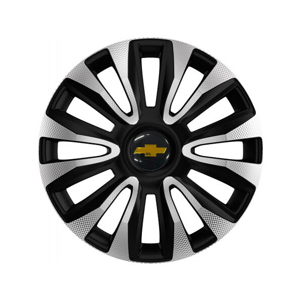 

Автомобильные колпаки 4 Racing Avalon Carbon Silver-Black R14 4 шт (с логотипом Chevrolet)