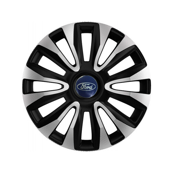 

Автомобильные колпаки 4 Racing Avalon Carbon Silver-Black R14 4 шт (с логотипом Ford)