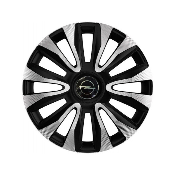 

Автомобильные колпаки 4 Racing Avalon Carbon Silver-Black R14 4 шт (с логотипом Opel)