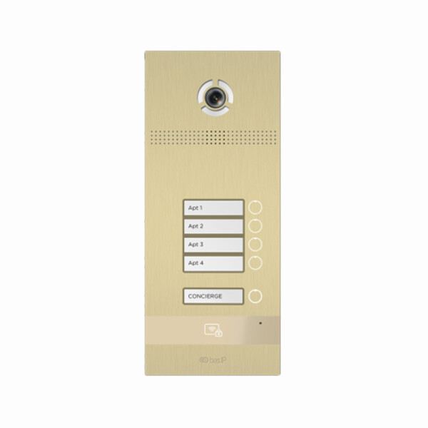 

Многоабонентская IP вызывная панель Bas-IP BI-04FB Gold