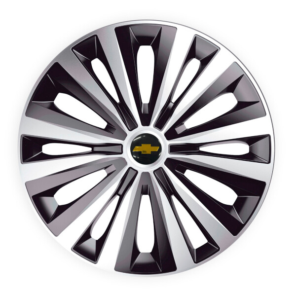 

Автомобильные колпаки J-Tec Multi Silver-Black R15 4 шт (с логотипом Chevrolet)