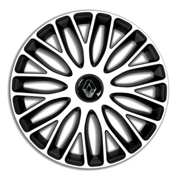 

Автомобильные колпаки 4 Racing Mugello White-Black R14 4 шт. (с логотипом Renault)