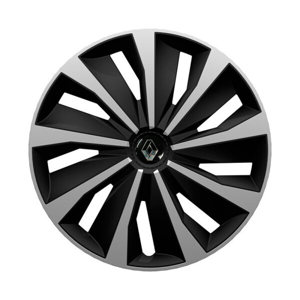 

Автомобильные колпаки 4 Racing Grip Silver-Black R13 4 шт. (с логотипом Renault)