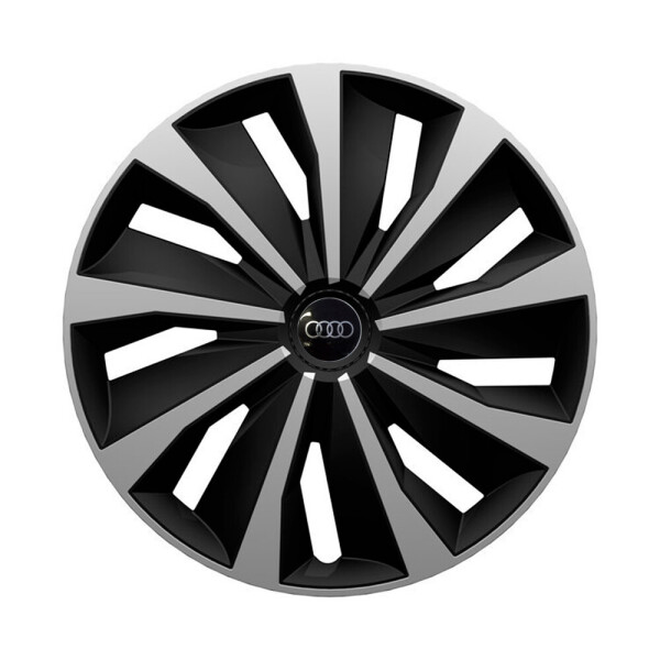 

Автомобильные колпаки 4 Racing Grip Silver-Black R14 4 шт. (с логотипом Audi)