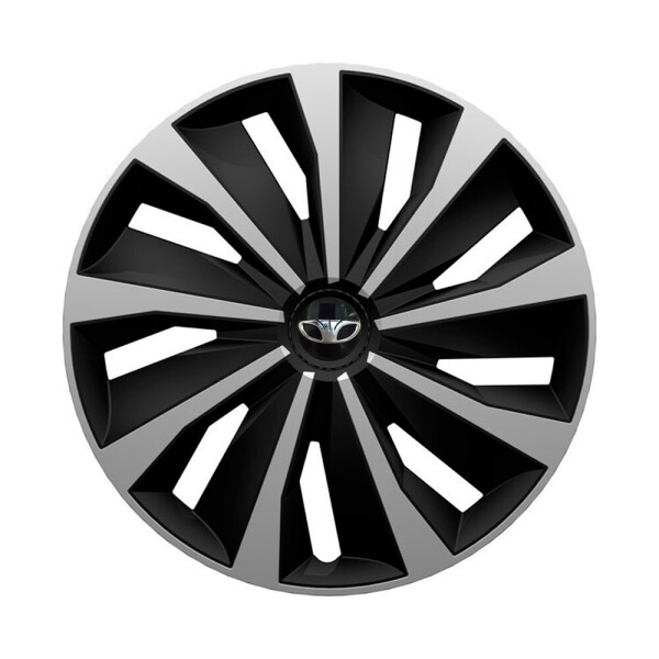 

Автомобильные колпаки 4 Racing Grip Silver-Black R14 4 шт. (с логотипом Daewoo)