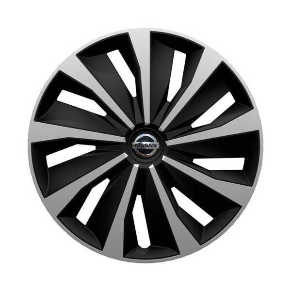 

Автомобильные колпаки 4 Racing Grip Silver-Black R15 4 шт. (с логотипом Nissan)