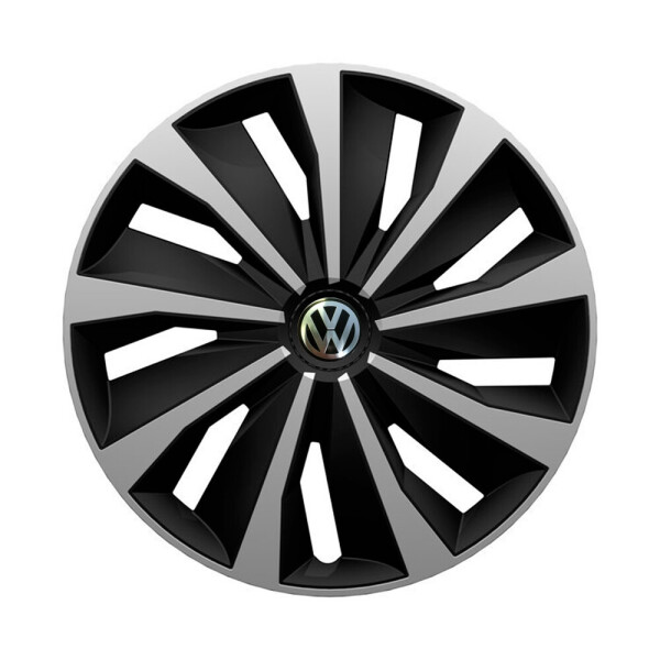 

Автомобильные колпаки 4 Racing Grip Silver-Black R15 4 шт. (с логотипом Volkswagen)