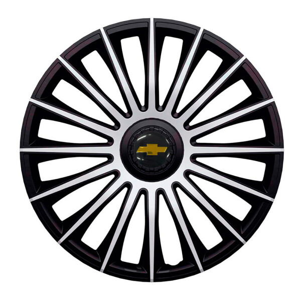 

Автомобильные колпаки J-Tec Austin Silver-Black R13 4 шт. (с логотипом Chevrolet)