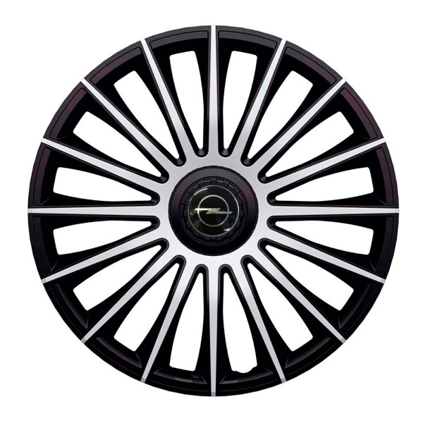 

Автомобильные колпаки J-Tec Austin Silver-Black R13 4 шт. (с логотипом Opel)