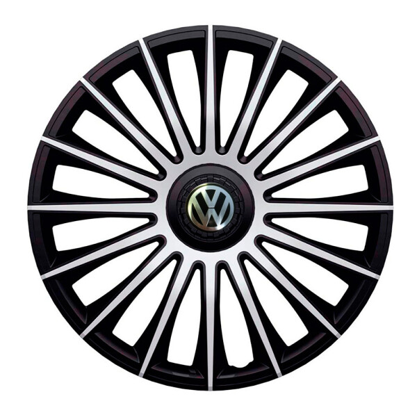 

Автомобильные колпаки J-Tec Austin Silver-Black R13 4 шт. (с логотипом Volkswagen)