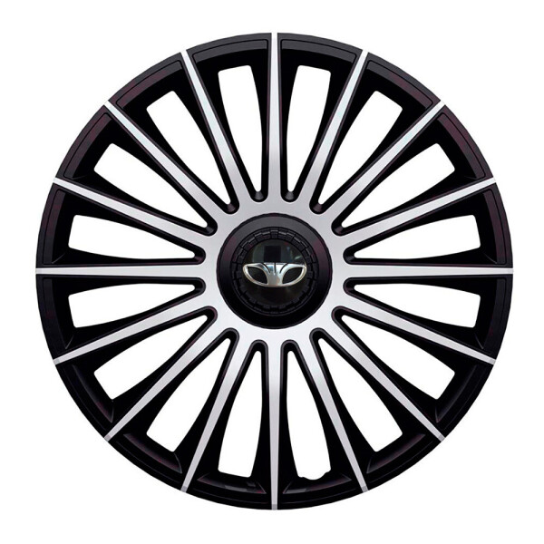 

Автомобильные колпаки J-Tec Austin Silver-Black R15 4 шт. (с логотипом Daewoo)