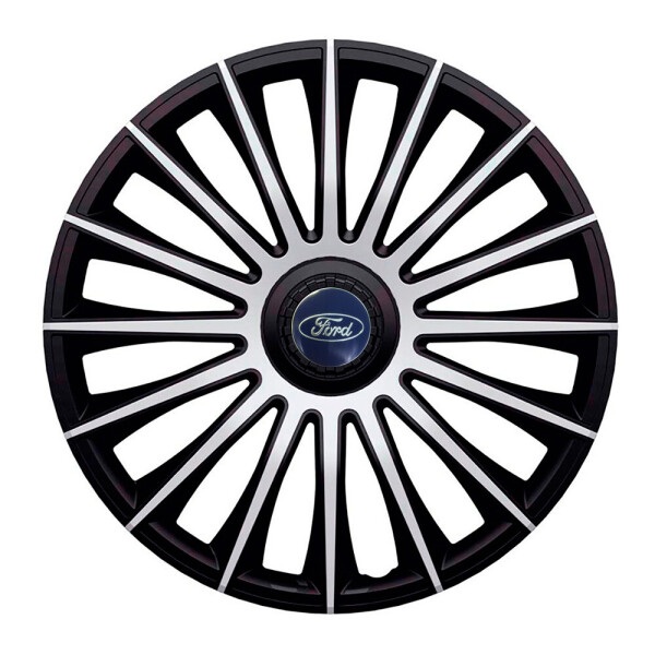 

Автомобильные колпаки J-Tec Austin Silver-Black R15 4 шт. (с логотипом Ford)