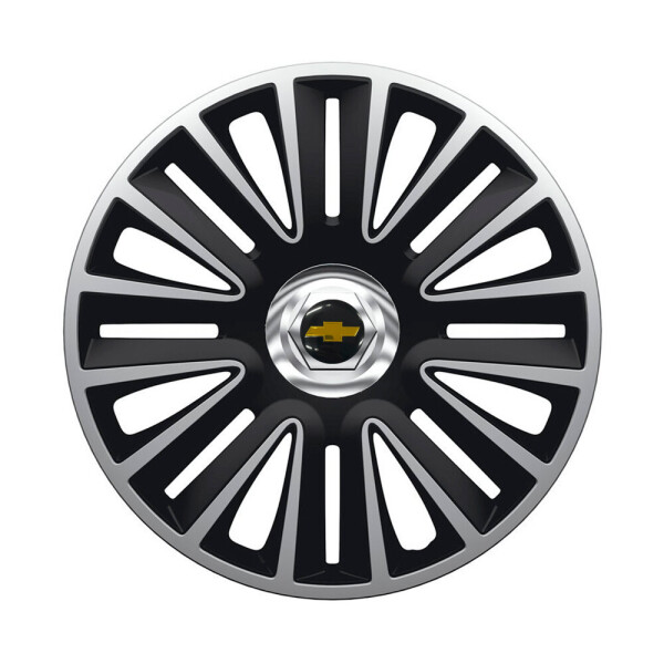

Автомобильные колпаки Argo Quadro Pro Silver-Black R15 4 шт. (с логотипом Chevrolet)