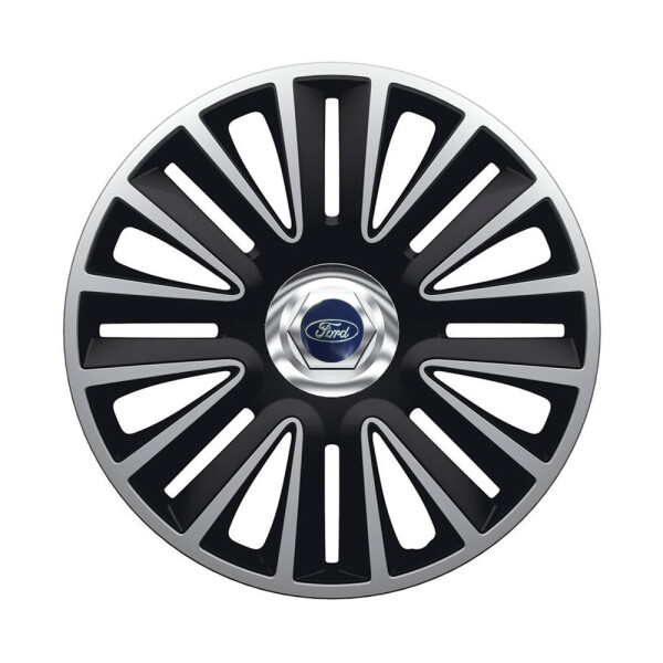 

Автомобильные колпаки Argo Quadro Pro Silver-Black R15 4 шт. (с логотипом Ford)